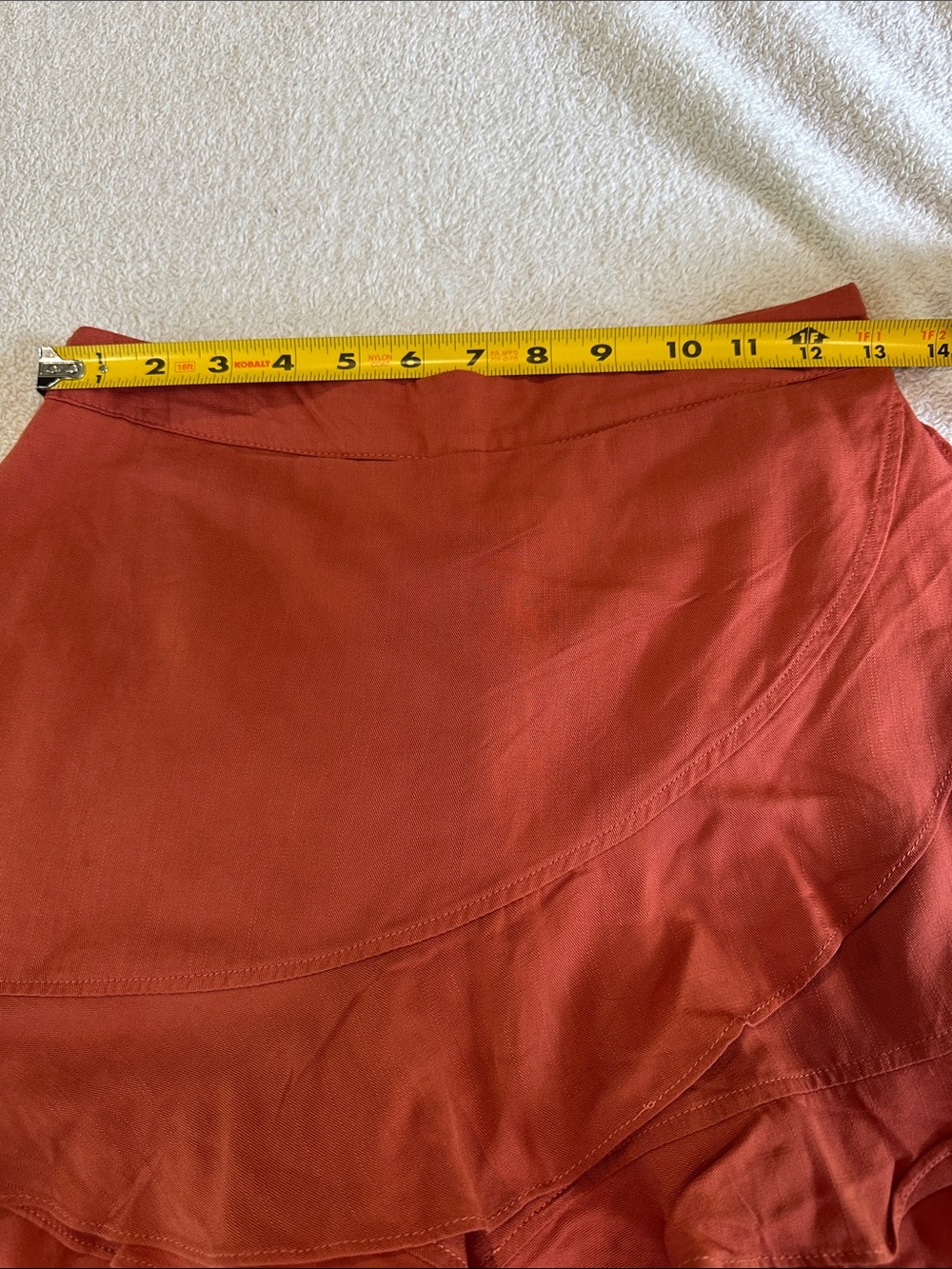 Women’s Rust Ruffle Hem Shorts size small - Picture 12 of 14